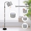 Dimmable Floor Lamp,Modern Standing Lamp with LED Bulb(1000LM,2700K),Gray Adjustable Lamp