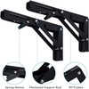 2 Pack Folding Shelf Bracket 12IN Metal Triangle Table Bench