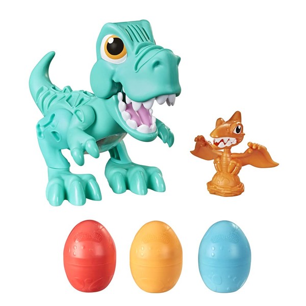 Nerf Play-Doh - Pate A Modeler - Dino Crew, Croque Dino, Jouet pour Enfants avec bruits rigolos de Dinosaure - Multicolore