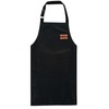 Trinkrittey Black Waterproof Apron Rubber Vinyl Apron with One Big