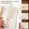 2pcs Libreta Pasta Dura, Cuaderno Profesional Libreta Rosa