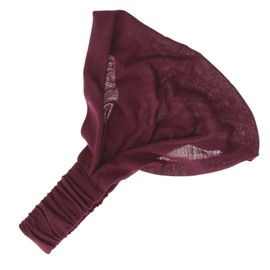 Topkids Accessories Adjustable Headbands for Women's Hair and Girls, Women's Fashion Headbands, Stretchy Headbands for Women, Wide Headband, Cotton Headbands for Women, Fabric Headband (Burgundy)