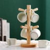 JUHONNZ Cup Holder, Wooden Pretzel Stand, Cup Holder, Wooden Tree
