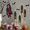 Gedengni Taper Candle Black Candlesticks,5 inches Short Tapered Candles Cute