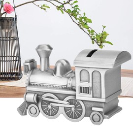 Retro Train Piggy Bank, Money Box, Money Box, Train Money Box, Children's Money Box, Boys, Zinc Alloy Treasure Box, Funny Money Box, Railway Decoration, Piggy Bank Figure