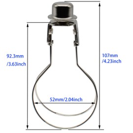 Clip On Lampshade Adapter, FDXGYH 1pcs Round Light Bulb Holder with Lamp Shade for Attaching DIY Lamp Projects（Electrophoretic black）