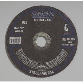 RADNOR 6" X .045" X 7/8" Aluminum Oxide Type 1 Cut Off Wheel (25 Units)