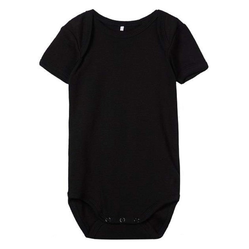 NAME IT Unisex Baby Nbnbody 3p Ss Black Noos Plain