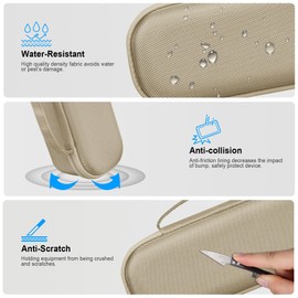 RAIALL Carrying Case Compatible with Beats Pill Wireless Bluetooth Speaker, Beats Pill Portable Speaker Holder with Extra Mesh Pocket for Charging Cables,Champagne Gold