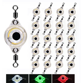 DunkTeam Deep Sea Fishing Lures Underwater Fishing Light Deep Drop Fishing Lights Fish Eye Attractants Lures LED Fishing Lures Kit Trolling Lures 10PCS