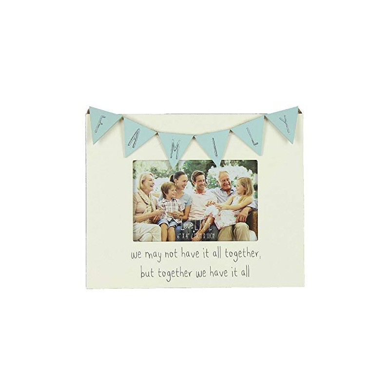 Love Life Family Bunting Wooden 6 x 4 Inch Photo