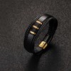 JSJOY Braided Leather Bracelet for Men Grandson Gifts Unique Mens