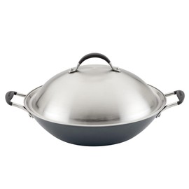 Circulon A1 Series with ScratchDefense Technology Nonstick Induction Wok with Lid, 14 Inch, Graphite
