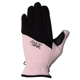 AK Horse Riding Gloves Warm & Cozy Polar Fleece Ladies & Kids daily use Gloves AKRS-6186 (Black/Pink, 4XS)