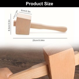 Wooden Mallet, Carpenter Mallet, Woodworking Hammer, Carpenter's Hammer, Suitable for Installation of Various Wooden Furniture, for Carpentry, DIY, Carpenter Tool