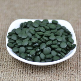 250g (0.55LB) Green Natural Spirulina Tea Tablet 1000 Pills Herbal Tea Scented Tea Flower Tea Botanical Tea Herbs Tea Green Tea Raw Tea Green Flowers Tea Chinese Tea
