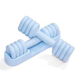 YOTTOY Adjustable Dumbbell Set of 2, 4-in-1 Hand Weights for Women at Home, Compact Free Weights Dumbbells Set with Soft Grip and Base, 2-5 lbs Each for Home Gym (Blue)