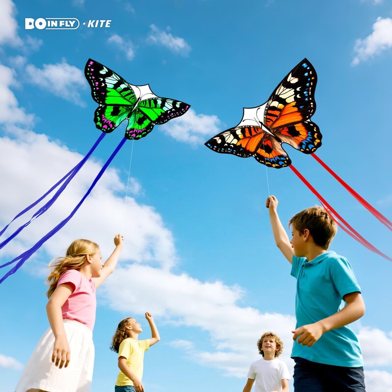 DoinFly Butterflys for Kids, Beautiful Kite Easy to Fly for