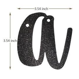 Bon Voyage Banner, Black Glitter Sign Garlands for Travel Theme Party, Moving/Graduation/Retirement Party Supplies Decorations
