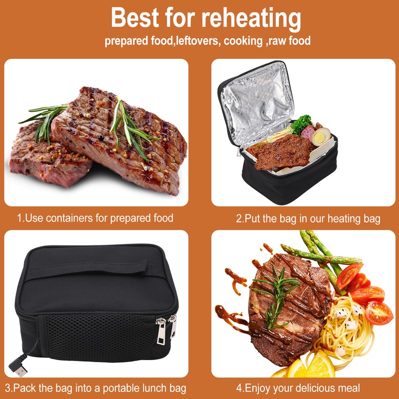 Portable Oven, 5V 9W Car Electric Food Warmer Mini Personal