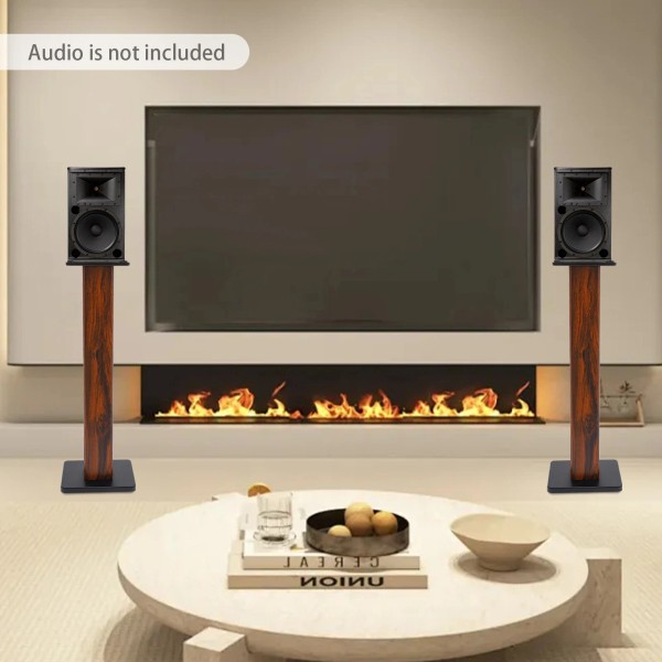 Universal Bookshelf Floor Speaker Stands 1Pair Wood Column Home Theater