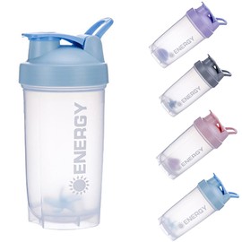 KHAOP KHAOP Protein Shaker Bottle with Mixball - 500ml Gym Cup BPA and DEHP Free Leakproof for Pre Workout Mixer for Protein Powder Shakes & Supplement Shaker Bottle (Blue)