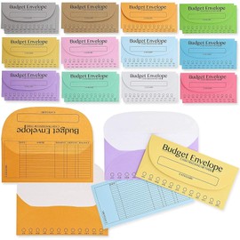 96 Pack Budget Envelopes Bulk for Cash System, Budgeting Binder, Tracking Money Savings, 12 Colors (6.5 x 3 In)