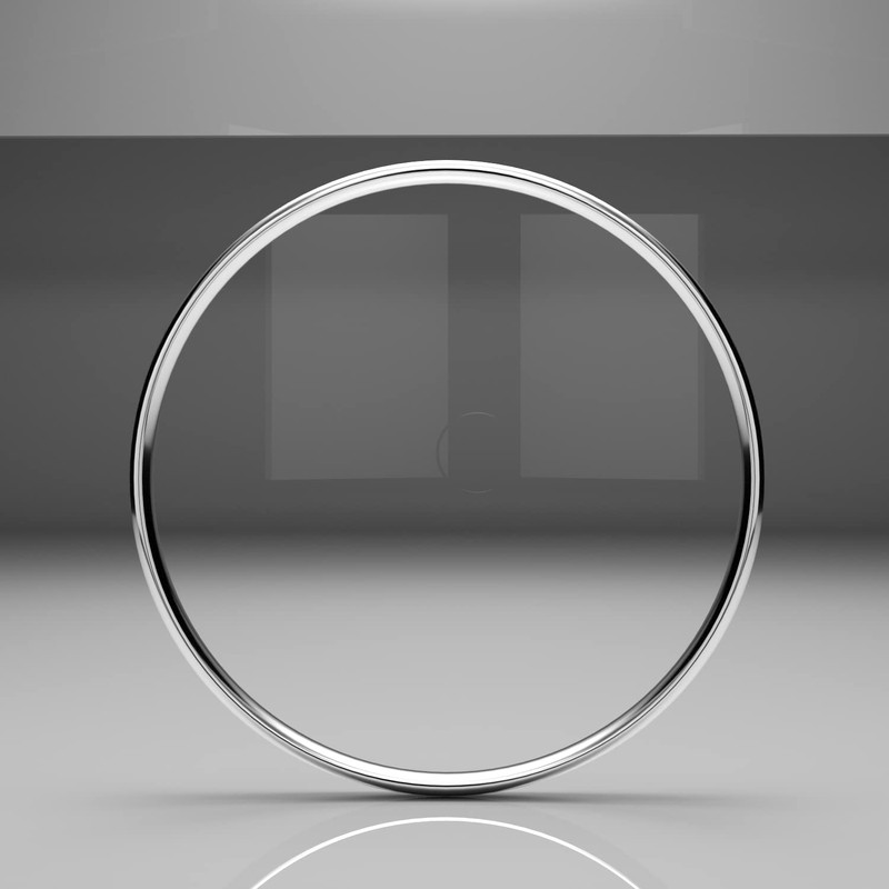 Metal Factory Sterling Silver 2MM High Polish Plain Dome Tarnish