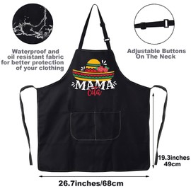 JNIAP Mamacita Papacito Apron Mamacita Papacito Gifts Cinco De Mayo Apron Mexican Fiesta Apron Mexico Mama Apron, Mama Cita, 49cm(19.3inch)*68cm(26.8inch)