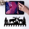 SUPERDANT Reindeer and Forest Metal Key Hooks with 10-Hooks Key