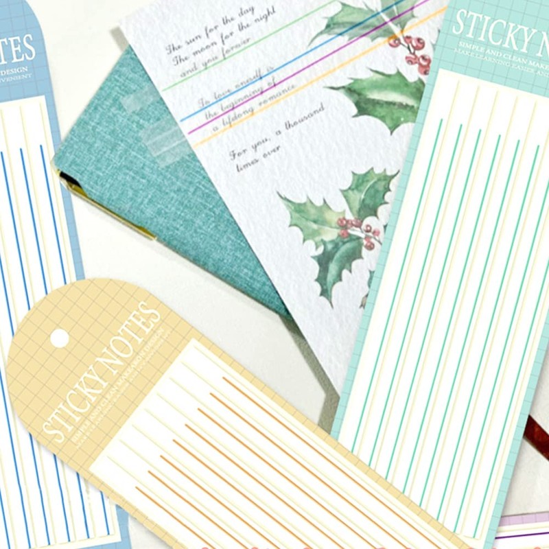 960Pcs Removable Long Strips Page Markers Underline Highlight Strips Clear