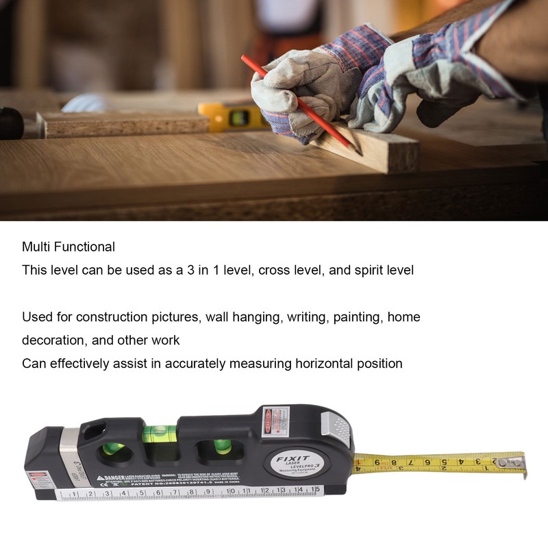 3 in 1 Magnetic Level Ruler High Accuracy Bubble Level