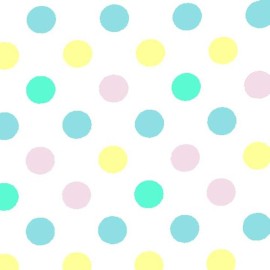 Crown Pastel Polka Dot Table Cover - Rectangle - 54in. x 108in. - 1 Piece (fdp93125)