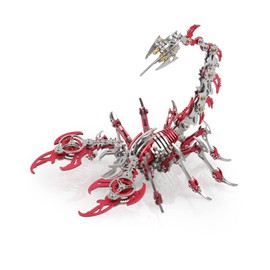 Metalkitor Scorpion 3D Metal Puzzles Kits for Adults Teens – 454 Pcs – Mechanical Assembly Models – 4 Hours to Build – Ideal for Gifts and Decorations (Red)