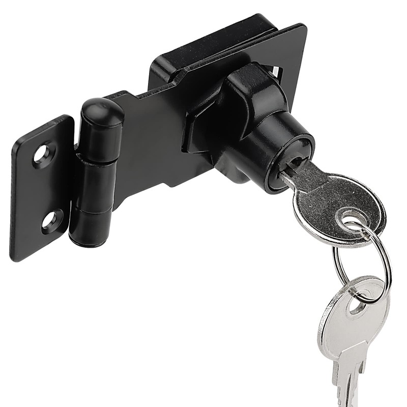 MUKLEI 5 PCS 2.5 Inch Keyed Hasp Locks, Twist Knob