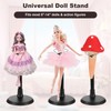 Nodaaiie 12-Piece Adjustable Doll Stands for 8-14 Inch Dolls &