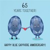 Hunts England - 65th Wedding Anniversary Card - Blue Sapphire