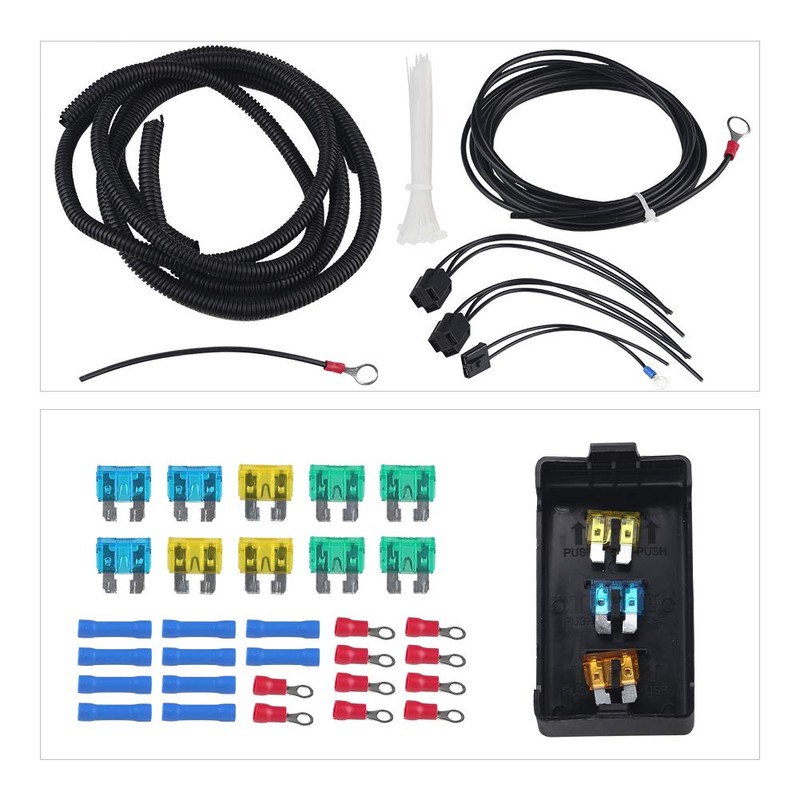 WMPHE 14 Circuit Wiring Harness Kit, Professional Universal Electrical Wire
