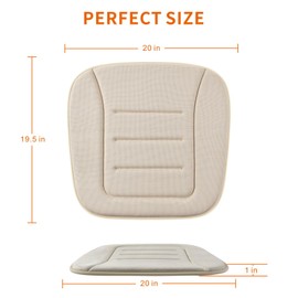 KAYI Car Seat Cushion, Memory Foam Car Seat Cushion, Relieve Tailbone Pain, Anti-Slip Bottom Car Seat Cushions for Driving, Suitable for Car and Office Chairs (White)