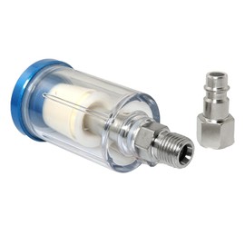 RLECS Water Oil Separator Air Filter Moisture Trap With European Style Connector For Compressor Spray Paint Gun Tool Pressure Parts 1/4 inch NPT Inlet and Outlet