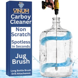 VINUM Carboy Cleaner - 27" Long Bottle Brush for Carboys, Jugs, Water Bottles & Demijohns - Modular & Universal Scrub Brush Cleaning Supplies for Brewing & Wine Making Equipment