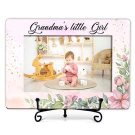 Grandma Picture Frame, Granddaughter Photo Frames With Stand, First Time Grandma Gifts, Mothers Day Birthday Gifts From Granddaughter, Picture Frame Tabletop Decor - Fits 4x6 Inches Photo -g17