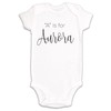 Kate & Meri A is for Aurora Onesie©/Bodysuit (Newborn)