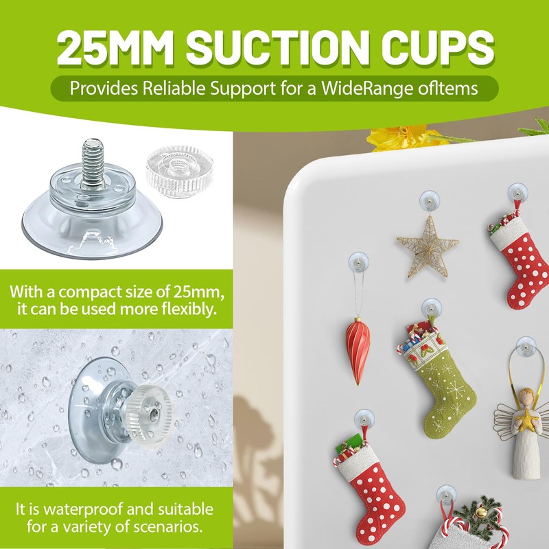 20 Pack Mini Suction Cups,25mm/1'' Suction Cup with M4 Screw