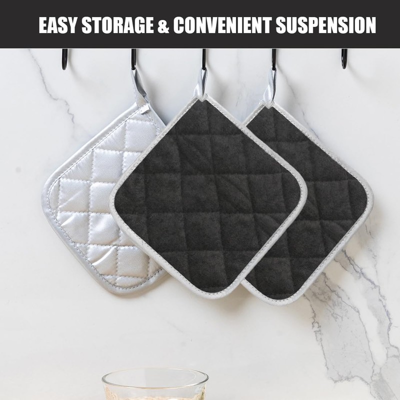 WHYCNJL Pack of 2 Kitchen Pot Holders Cotton Large Oven