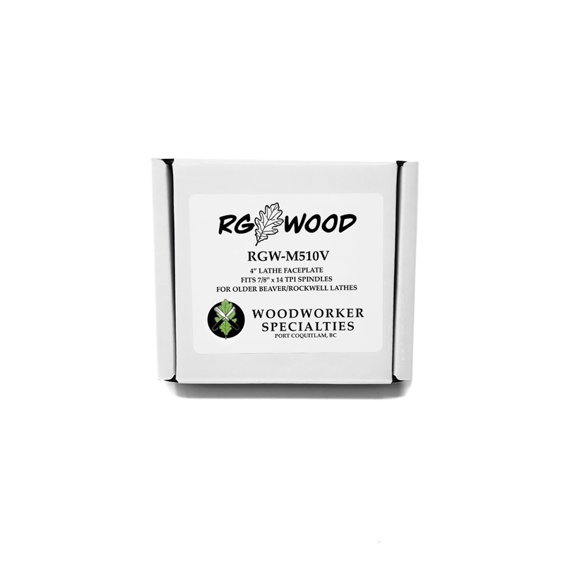 RGWOOD 4" Steel Wood Lathe Face Plate, 7/8" x 14