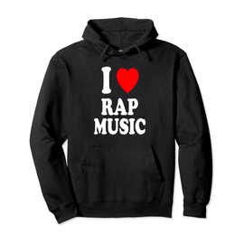 I Heart (Love) Rap Music Hip Hop Rhythm Pullover Hoodie