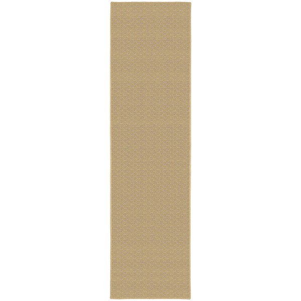 Garland Rug Medallion Tan 3' x 12' Skid Resistant Area