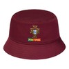 Portugal Bucket Hat - Traditional Portugese Crest Burgandy Heavy Duty