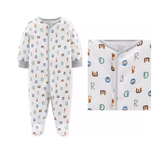 Carter's Little Planet Organics Baby Boys Alphabet-Print Cotton Coverall 9M